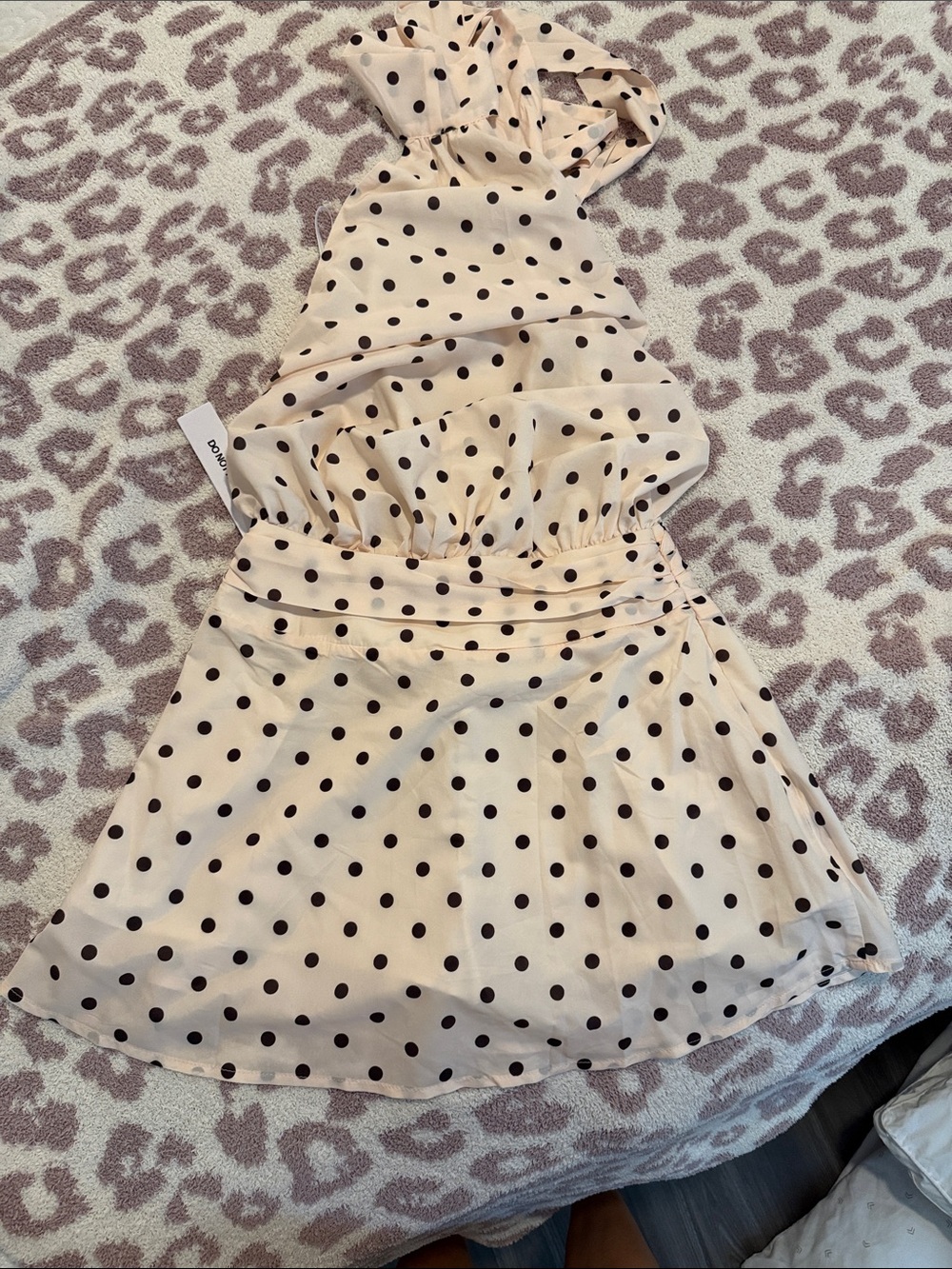 Princess Polly High Neck Polka Dot Dress